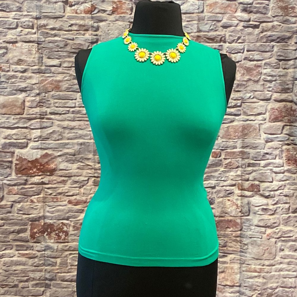 Emerald Green Sleeveless Stretch Top by Brittney